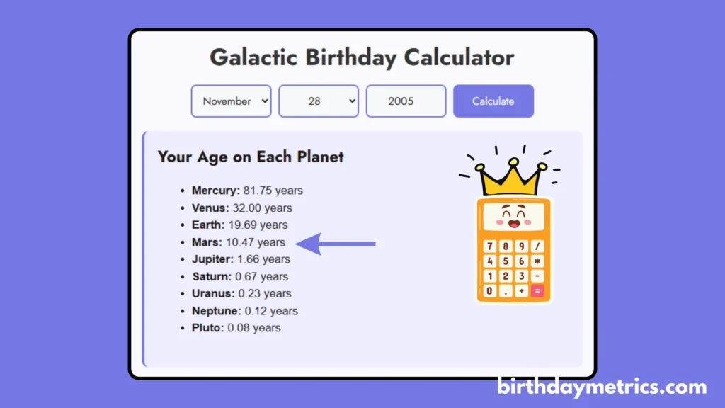 Galactic Birthday Calculator