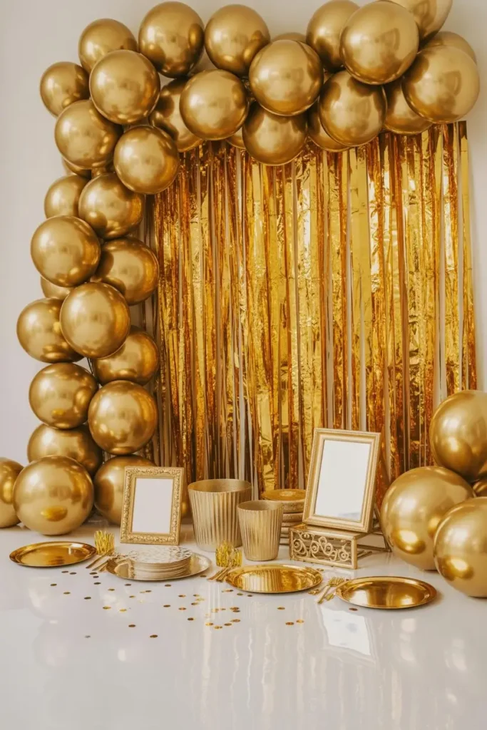 24K Gold Photo Backdrop Ideas