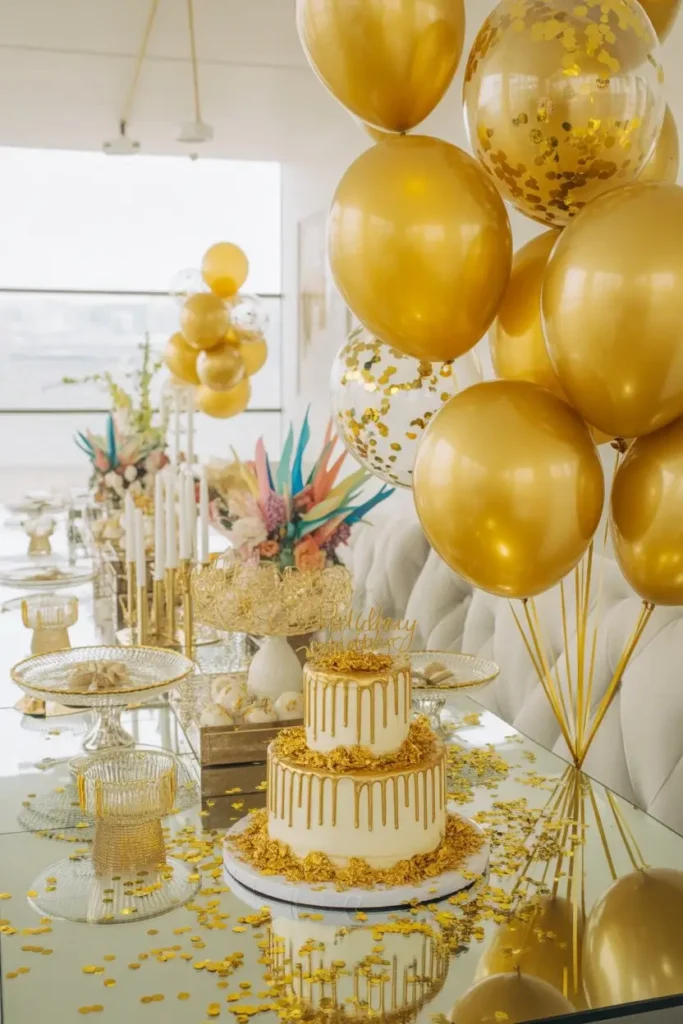 Elegant Golden Dinner Party Ideas