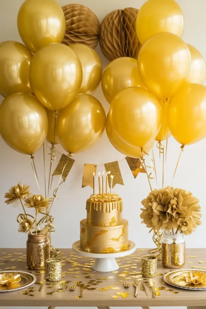DIY Golden Centerpieces