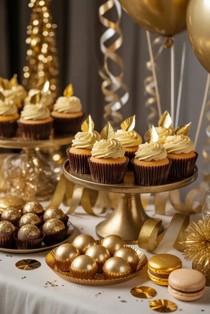 Golden Birthday Cake Designs