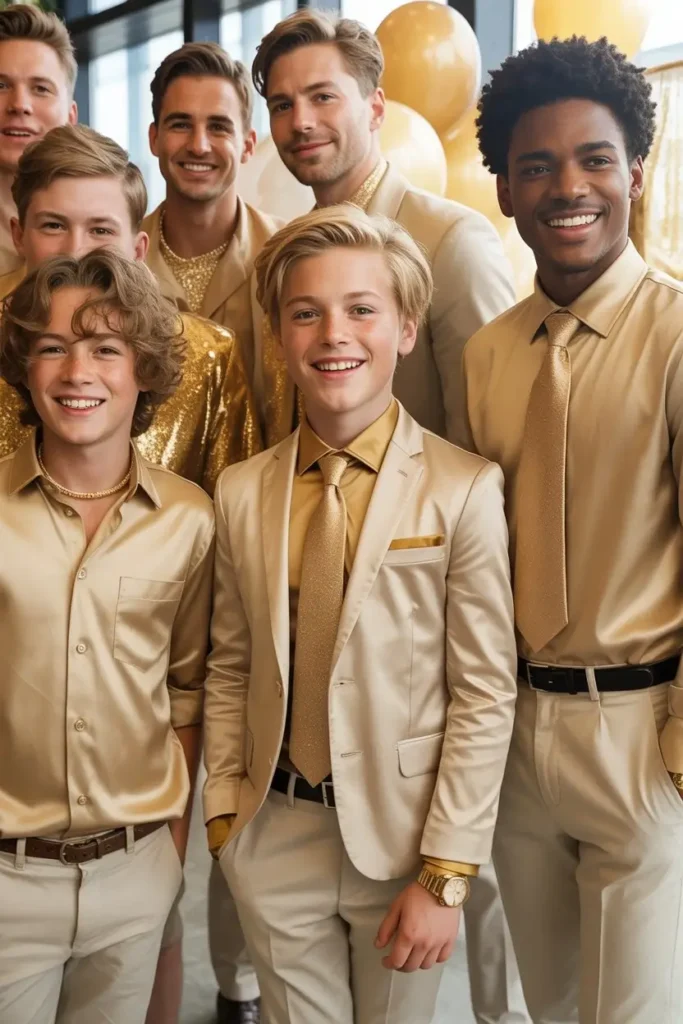 Gold Outfits for Boys & Men